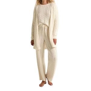 NEW Z SUPPLY paige cable knit pants in sea salt